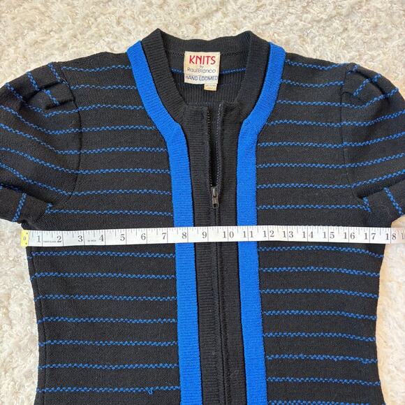 Vintage Knits By Raul Blanco Hand Loomed Knit Zip Sweater Jacket Timeless - Picture 9 of 10